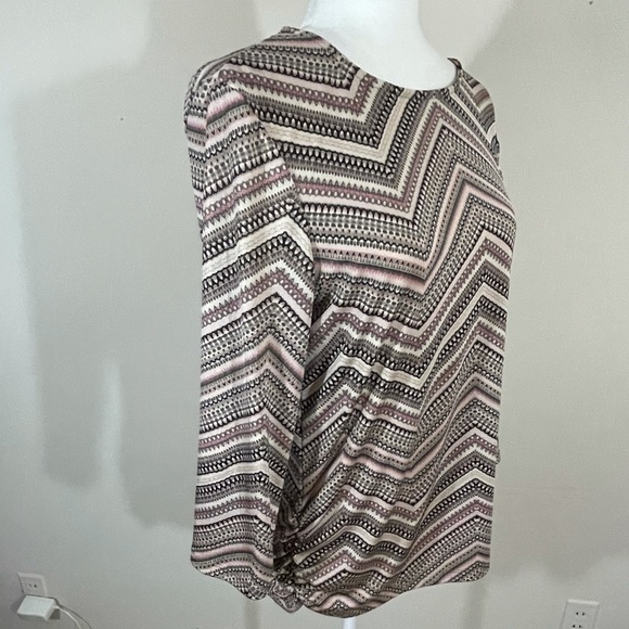 Travelers by Chico’s sz sz 1 top knit zigzag print - Picture 7 of 12